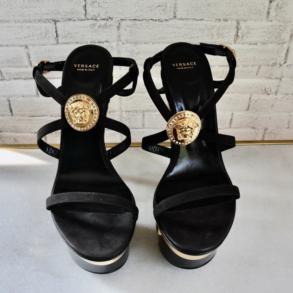 Versace Medusa Medallion Double Stacked Platforms